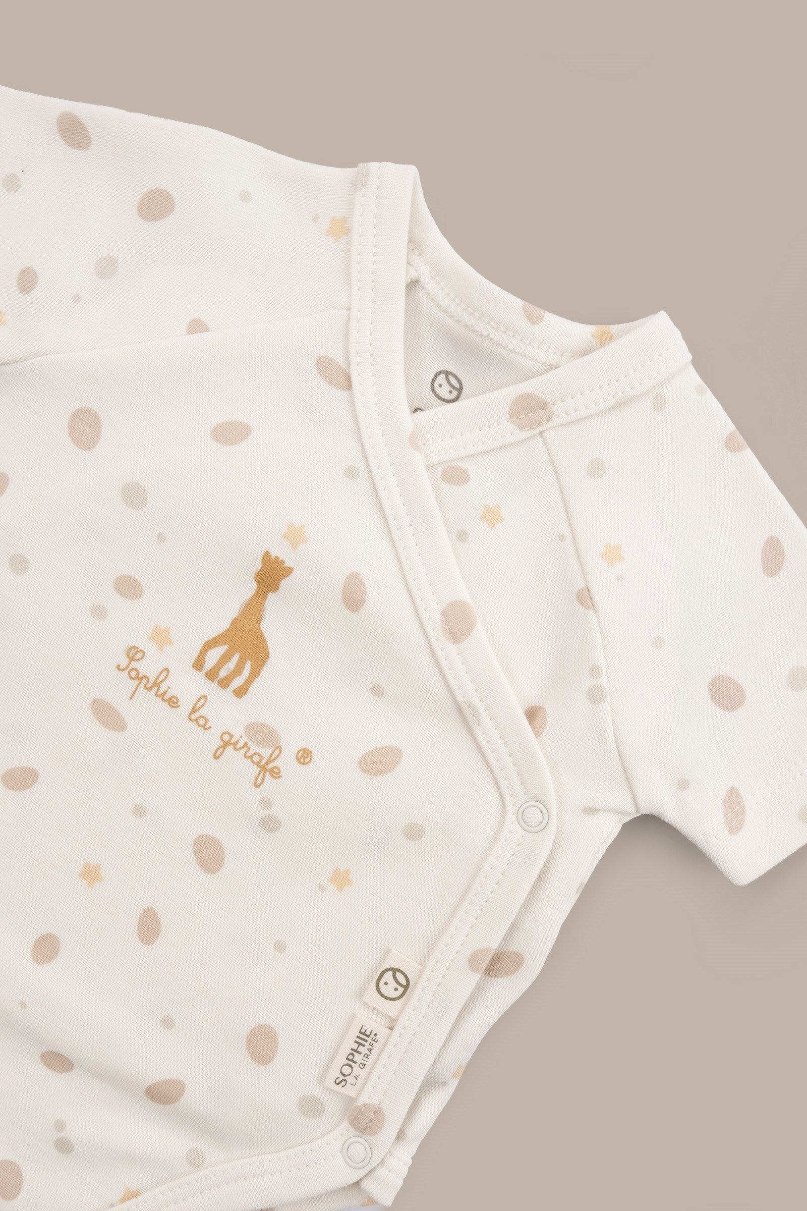 Sophie la girafe Organik Pamuk 2'li Kısa Kollu Kruvaze Zıbın