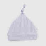 Organik Pamuklu Düğümlü Kaşkorse Modal Yenidoğan Şapka Lila