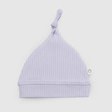 Organik Pamuklu Düğümlü Kaşkorse Modal Yenidoğan Şapka Lila