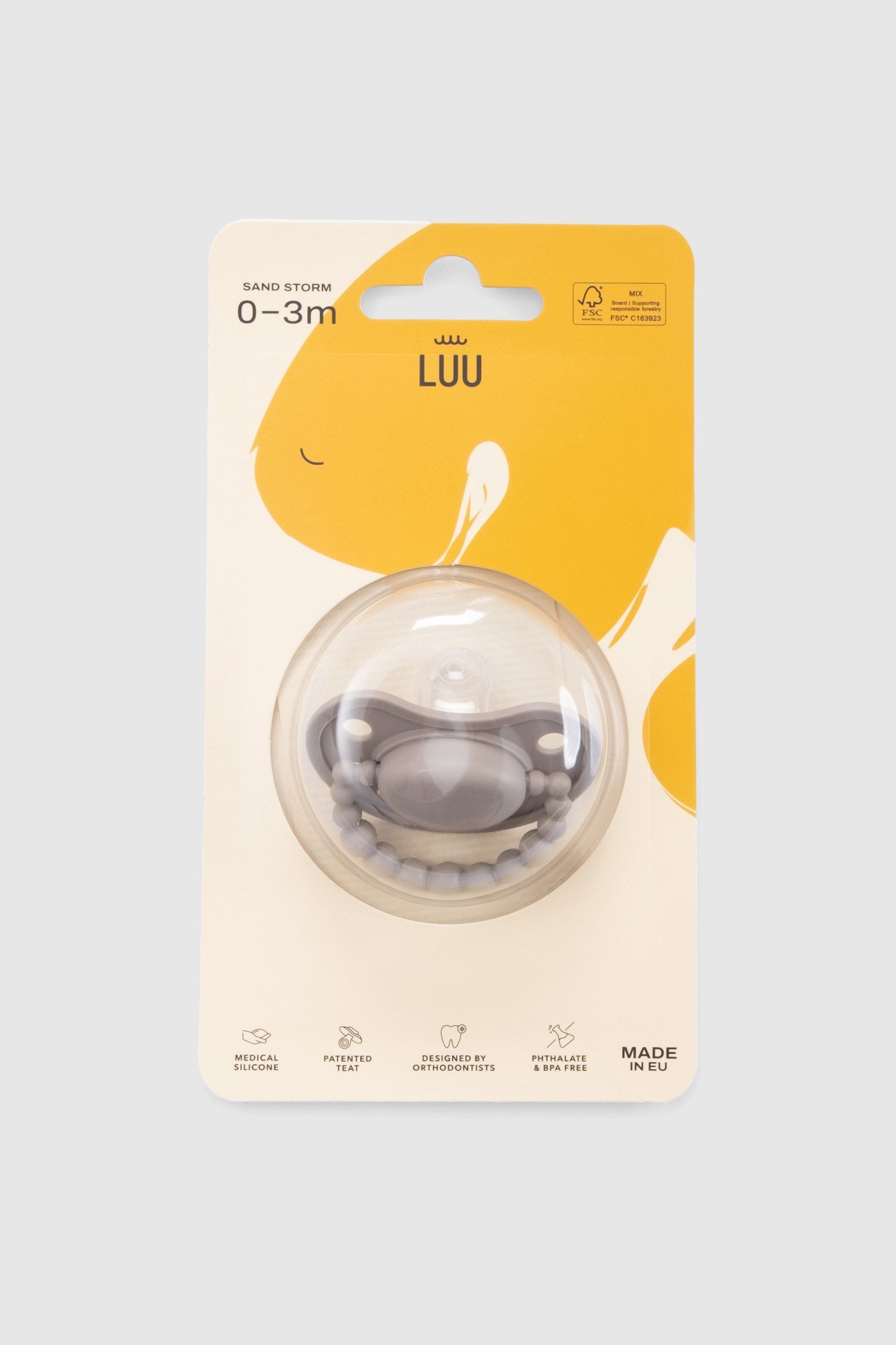 LUU Kids Positioning Ortodontik Medikal Silikon Emzik –  Sand Storm