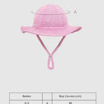 UV Korumalı Bebek & Çocuk Siperlikli Dokulu Şapka Pink Frosting Şapka Sand Mother
