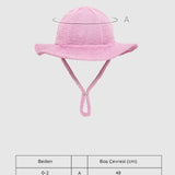 UV Korumalı Bebek & Çocuk Siperlikli Dokulu Şapka Pink Frosting Şapka Sand Mother