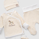 Organik Pamuk 5'li Playtime Hastane Çıkış Seti - Little Gusto - 