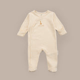 Sophie la girafe 2'li Organik Pamuk Sarı Ekru Tulum Seti