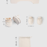 Ters Dikişli Organik Pamuk Ekru 10'lu Prematüre Bebek Seti