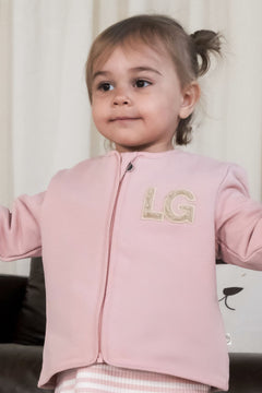 Organik Pamuklu Bebek Ceketi Pembe
