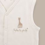 Sophie la girafe Organik Pamuk Çift Taraflı Ekru Bebek Yelek