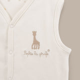Sophie la girafe Organik Pamuk Çift Taraflı Ekru Bebek Yelek