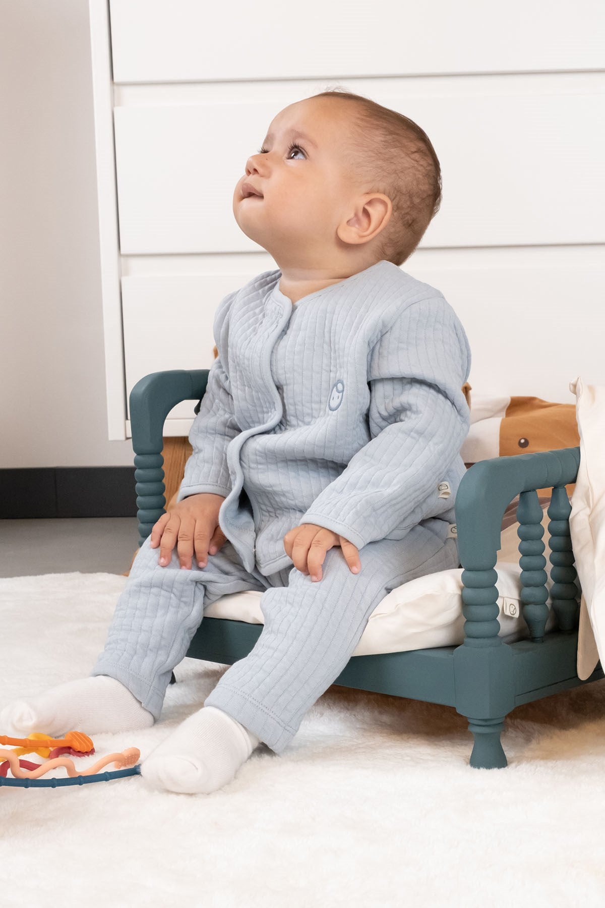 Kapitone Ekru Bebek Takımı