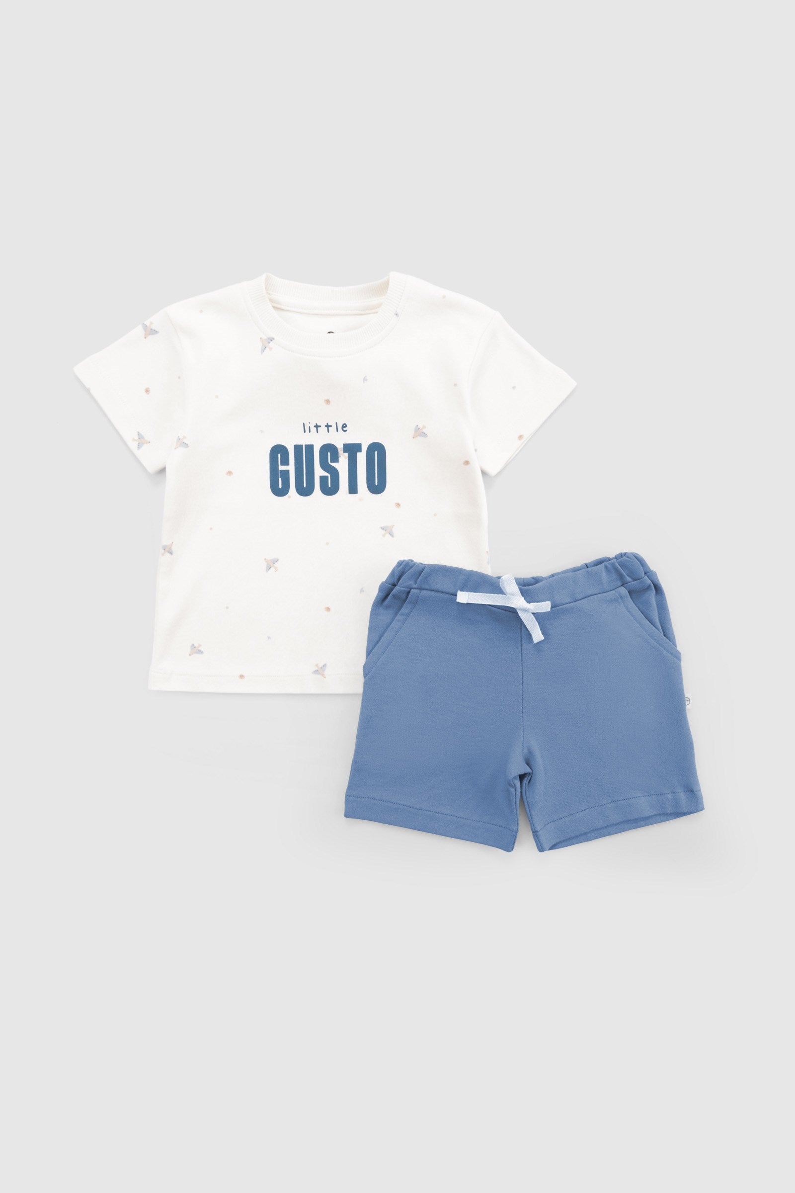 Organik Pamuk Bebek Takımı Mavi Takım Little Gusto
