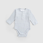 Ayarlanabilir Çıtçıtlı Modal Bebek Body Uzun Kollu Mavi Zıbın