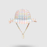 UV Korumalı Bebek & Çocuk Siperlikli Şapka Rainbow Gingham Rainbow Gingham 0-2 Yaş Şapka Sand Mother