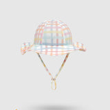UV Korumalı Bebek & Çocuk Siperlikli Şapka Rainbow Gingham Rainbow Gingham 0-2 Yaş Şapka Sand Mother