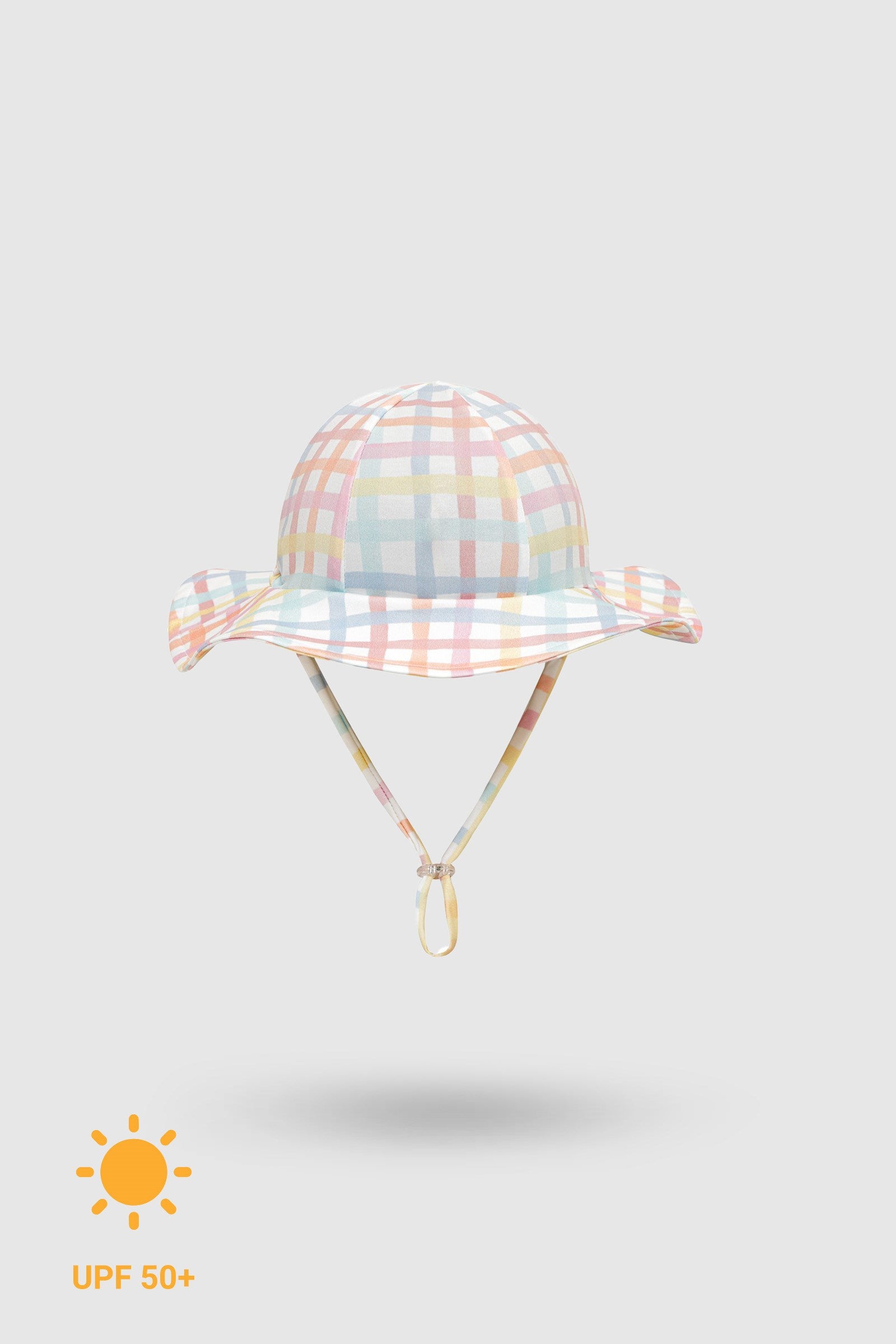 UV Korumalı Bebek & Çocuk Siperlikli Şapka Rainbow Gingham Rainbow Gingham 0-2 Yaş Şapka Sand Mother