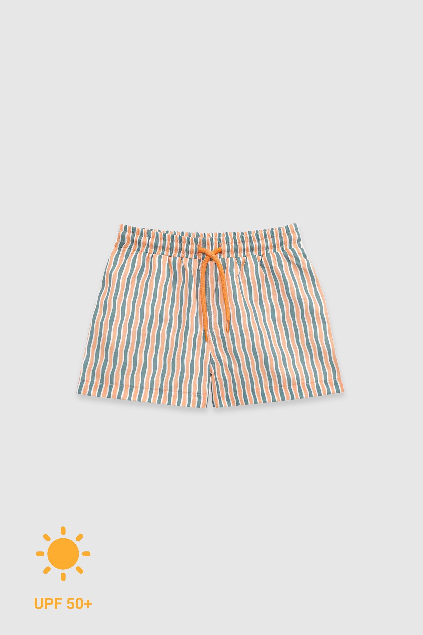 Dokuma Erkek Bebek Deniz Şortu Orange Oasis Mayo Sand Mother