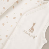 Sophie la girafe Organik Pamuk Çift Taraflı Ekru Bebek Yelek