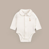 Sophie la girafe Organik Pamuk Bebe Yakalı Ekru Body