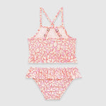 UV Korumalı Fırfırlı Kız Bebek Bikini Takımı Lilac Blossom Sand Mother