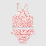 UV Korumalı Fırfırlı Kız Bebek Bikini Takımı Lilac Blossom Sand Mother
