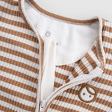 Kendinden Eldivenli ve Patikli Kaşkorse Modal Kahve Fermuarlı Tulum Tulum Little Gusto