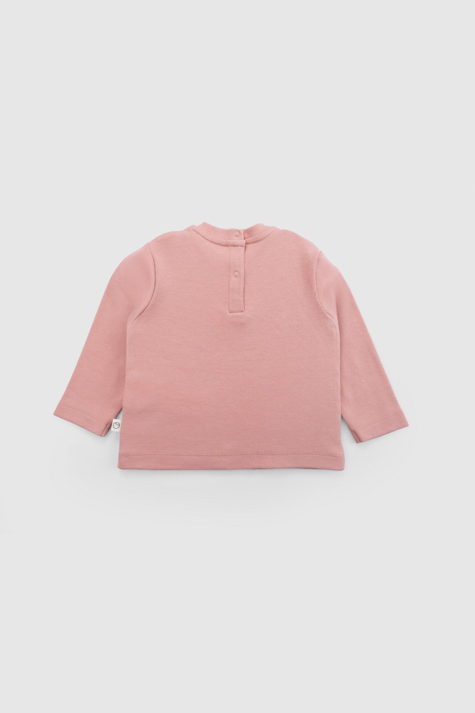 Organik Pamuklu Pembe Uzun Kollu Bebek Tişörtü Little Gusto