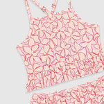 UV Korumalı Fırfırlı Kız Bebek Bikini Takımı Lilac Blossom Sand Mother