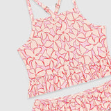 UV Korumalı Fırfırlı Kız Bebek Bikini Takımı Lilac Blossom Sand Mother