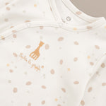 Sophie la girafe 2'li Organik Pamuk Sarı Ekru Tulum Seti