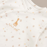 Sophie la girafe 2'li Organik Pamuk Sarı Ekru Tulum Seti