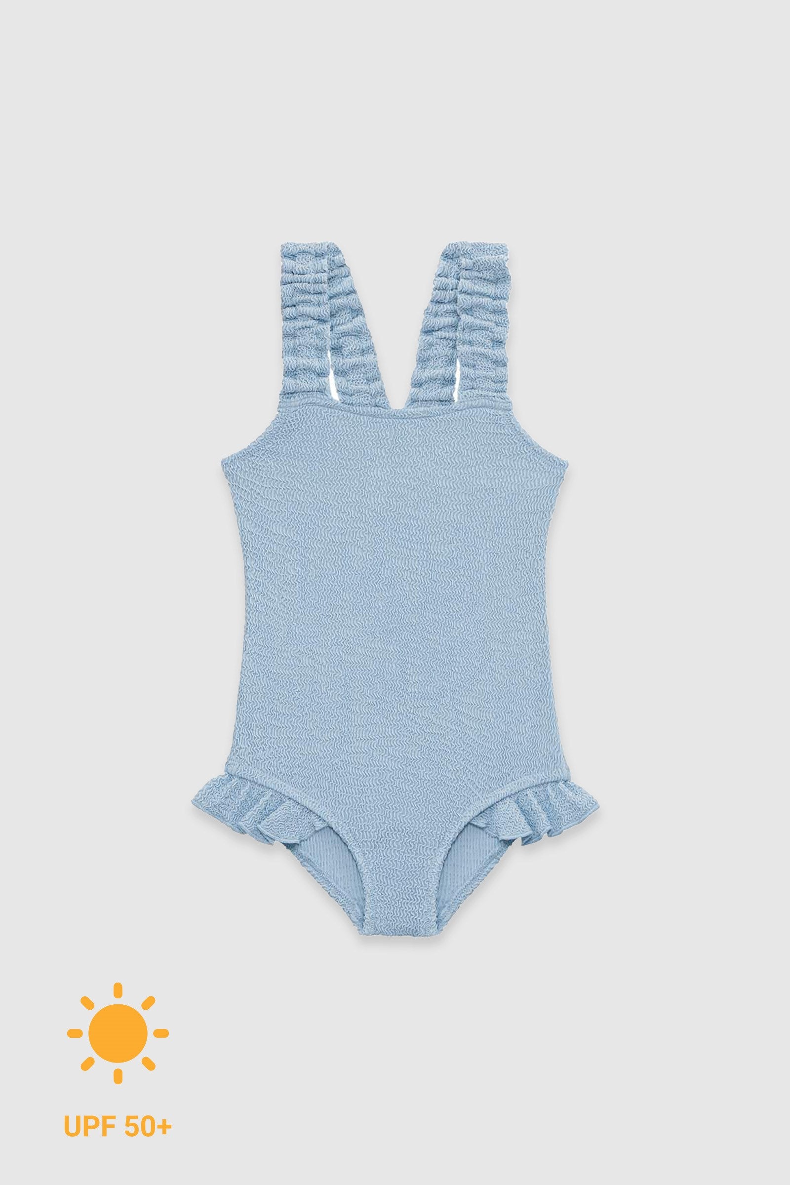 UV Korumalı Dokulu Kız Çocuk Mayo Pure Blue Pure Blue 2-3 Yaş Mayo Sand Mother