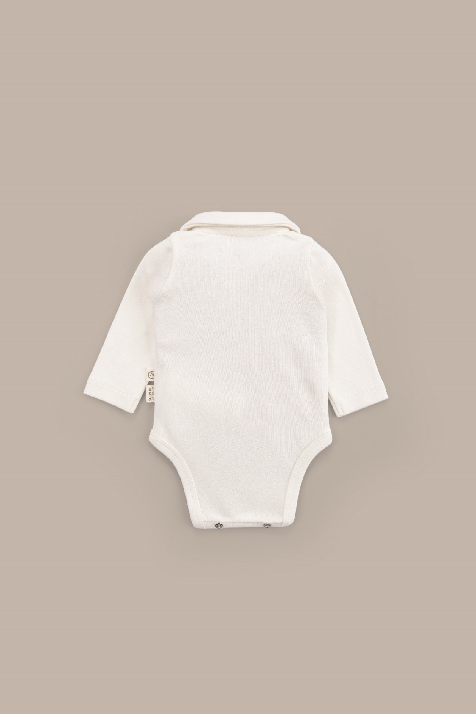 Sophie la girafe Organik Pamuk Bebe Yakalı Ekru Body