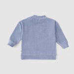 Fitilli Kadife Bebek Eşofman Takımı Mavi