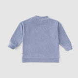 Fitilli Kadife Bebek Eşofman Takımı Mavi