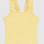 UV Korumalı Dokulu Kız Çocuk Mayo Butter Yellow Mayo Sand Mother