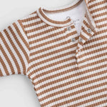 Ayarlanabilir Çıtçıtlı Modal Bebek Body Uzun Kollu Kahverengi Zıbın