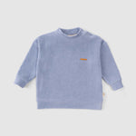 Fitilli Kadife Bebek Eşofman Takımı Mavi