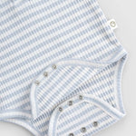 Ayarlanabilir Çıtçıtlı Modal Bebek Body Uzun Kollu Mavi Zıbın