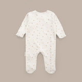 Sophie la girafe 2'li Organik Pamuk Sarı Ekru Tulum Seti