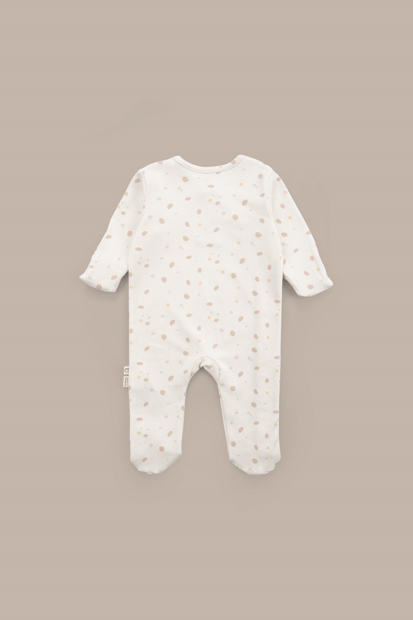 Sophie la girafe 2'li Organik Pamuk Sarı Ekru Tulum Seti