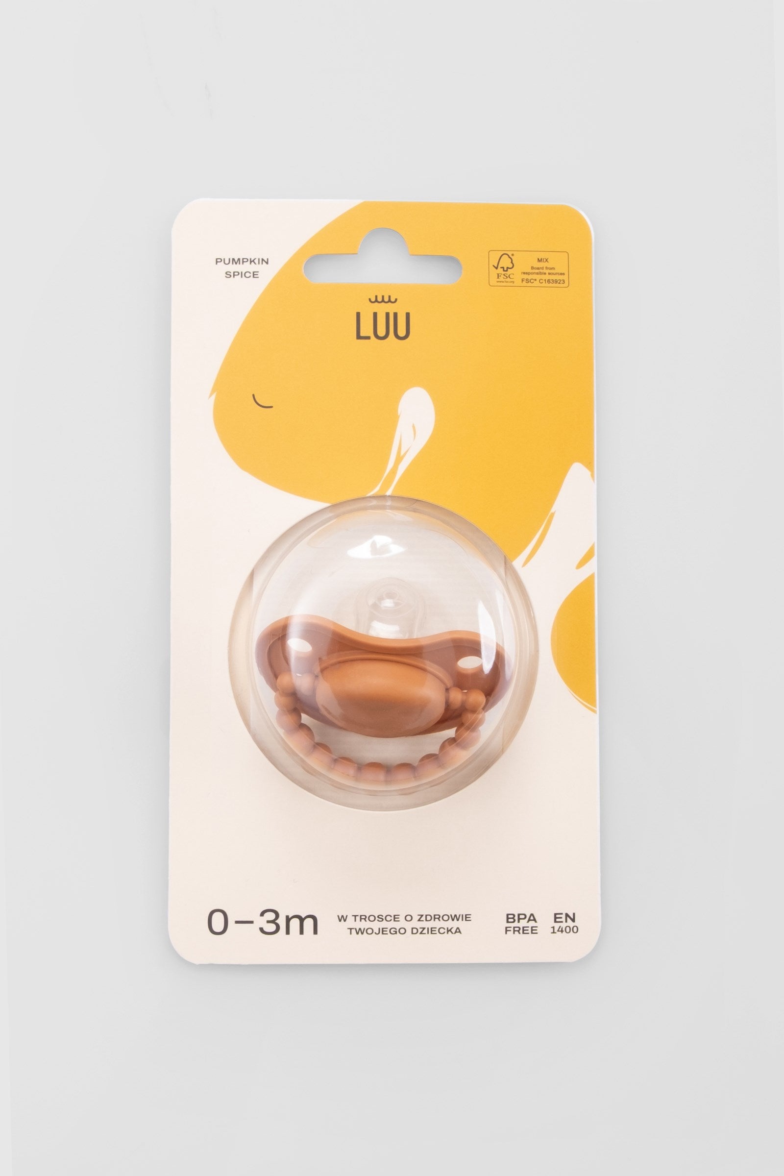 LUU Kids Positioning Ortodontik Medikal Silikon Emzik –  Pumpkin Spice