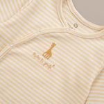 Sophie la girafe 2'li Organik Pamuk Sarı Ekru Tulum Seti