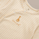 Sophie la girafe 2'li Organik Pamuk Sarı Ekru Tulum Seti