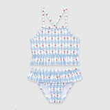 UV Korumalı Fırfırlı Kız Çocuk Bikini Takımı Diamonds Sand Mother