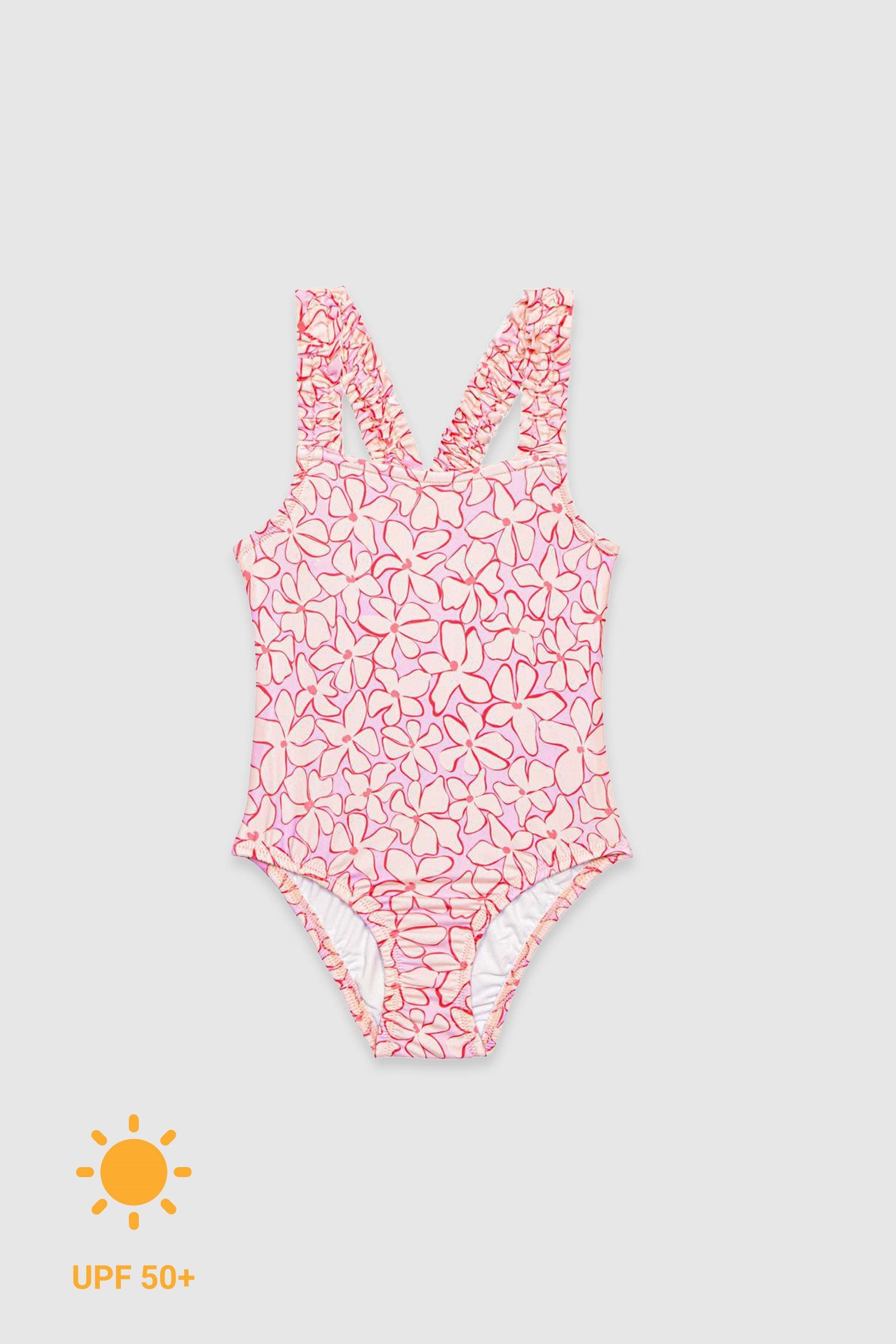 Uv Korumalı Kız Bebek Mayo Lilac Blossom Mayo Sand Mother