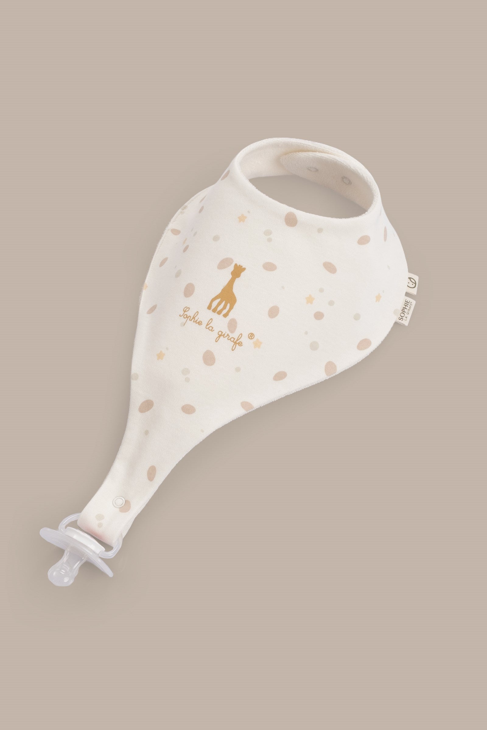 Sophie la girafe 2'li Sıvı Geçirmez Emzik Tutucu Önlük Seti