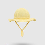 UV Korumalı Bebek & Çocuk Siperlikli Dokulu Şapka Butter Yellow Butter Yellow 0-2 Yaş Şapka Sand Mother