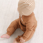 Organik Pamuklu Modal Kahverengi Bebek İngiliz Şapka Little Gusto