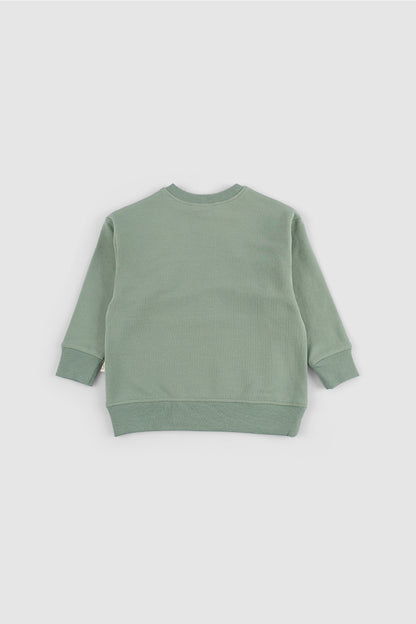 Bebek Sweatshirt Yeşil Organik Pamuk
