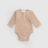 Ayarlanabilir Çıtçıtlı Modal Bebek Body Uzun Kollu Kahverengi Zıbın