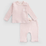 Organik Pamuklu Kaşkorse Modal Pembe Bebek Takımı Little Gusto